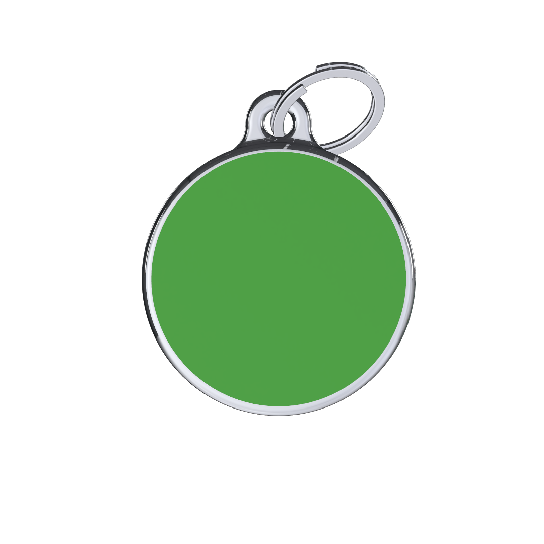 Solid Round Green ID Tag