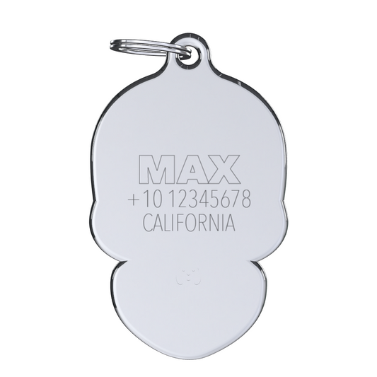 Vivid Skull Pink ID Tag