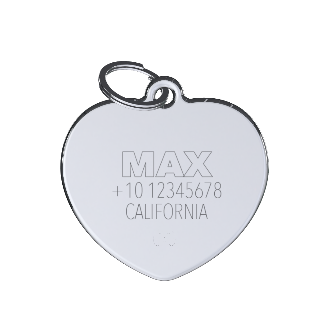 Royal Heart Black ID Tag