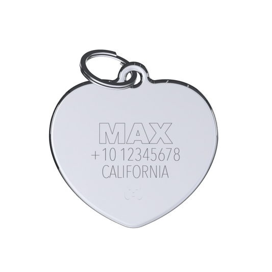 Royal Heart Black ID Tag