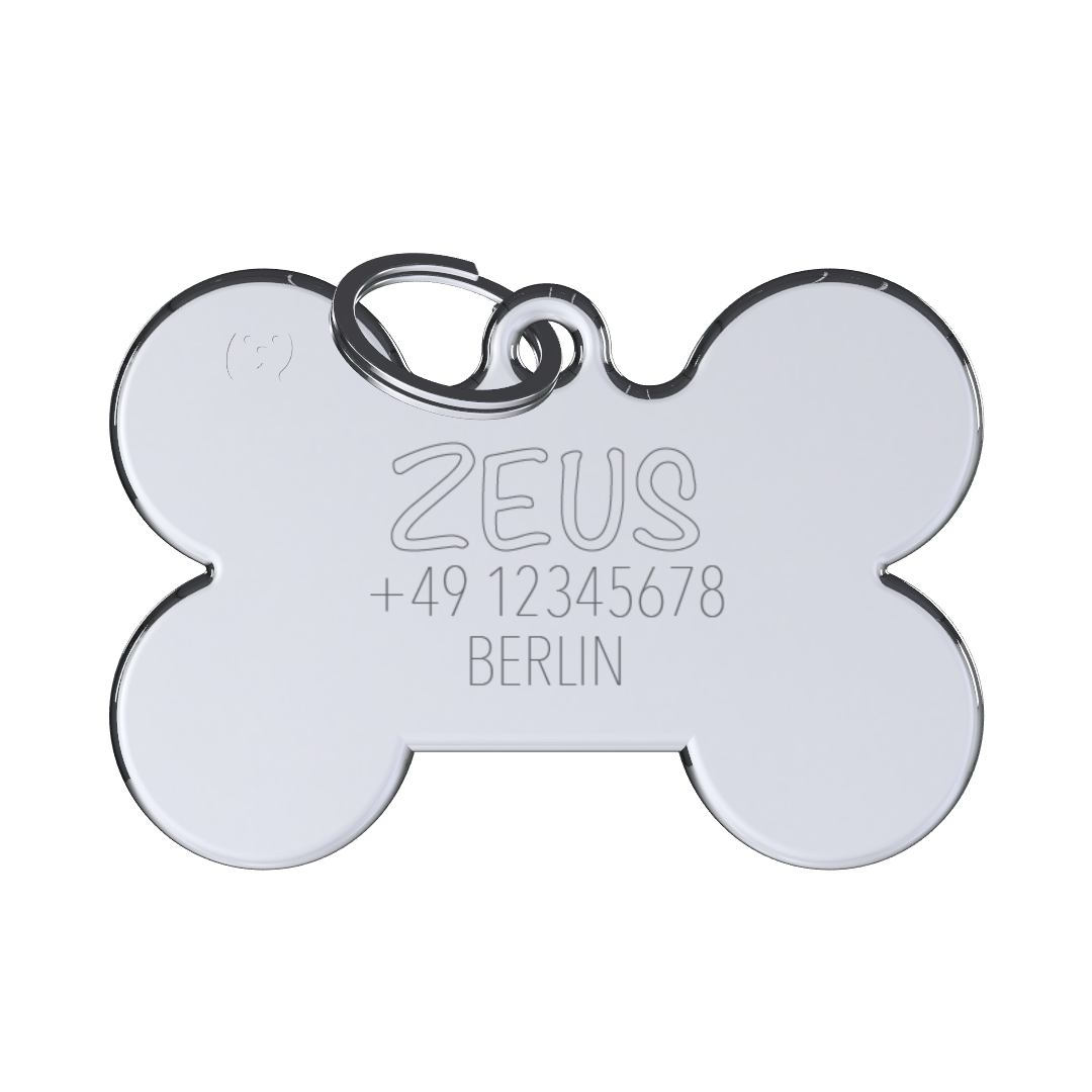 Solid Bone Yellow ID Tag Medium