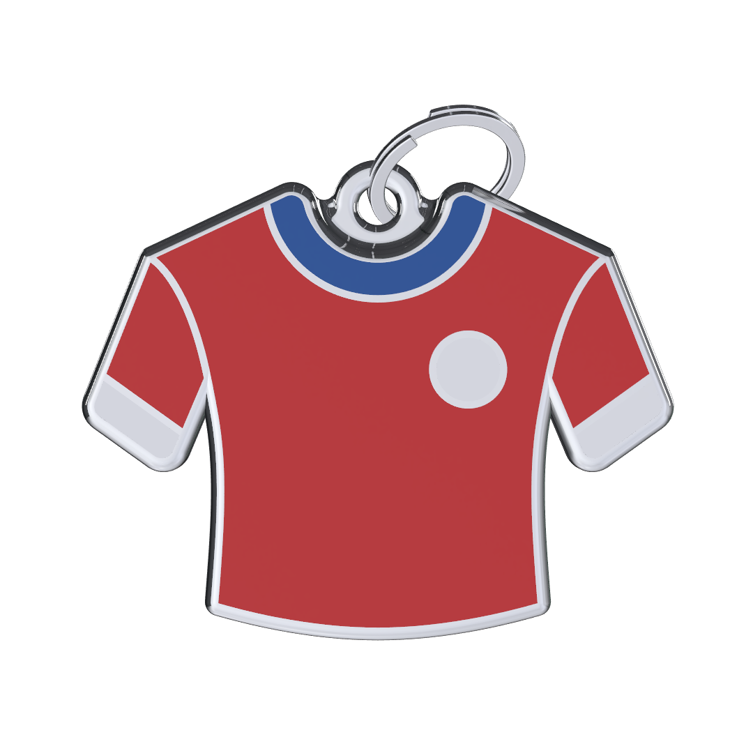 Jersey Solo Red-White-Navy ID Tag
