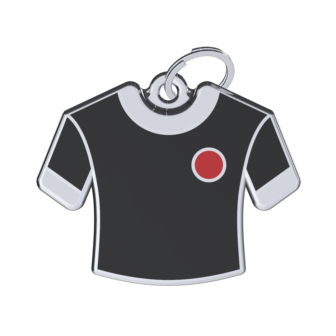 Jersey Solo Black-White-Red ID Tag