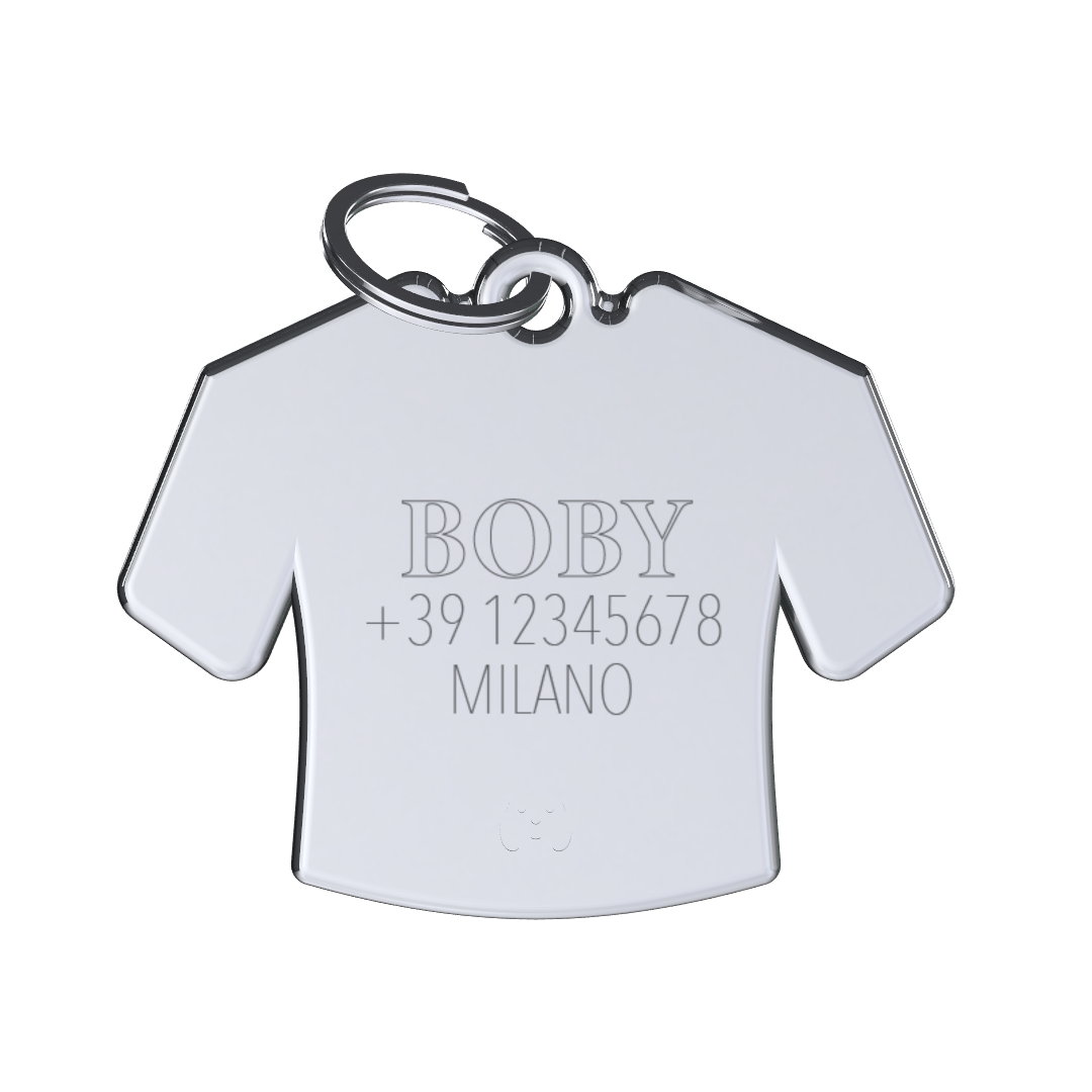 Jersey Solo Black-White-Red ID Tag