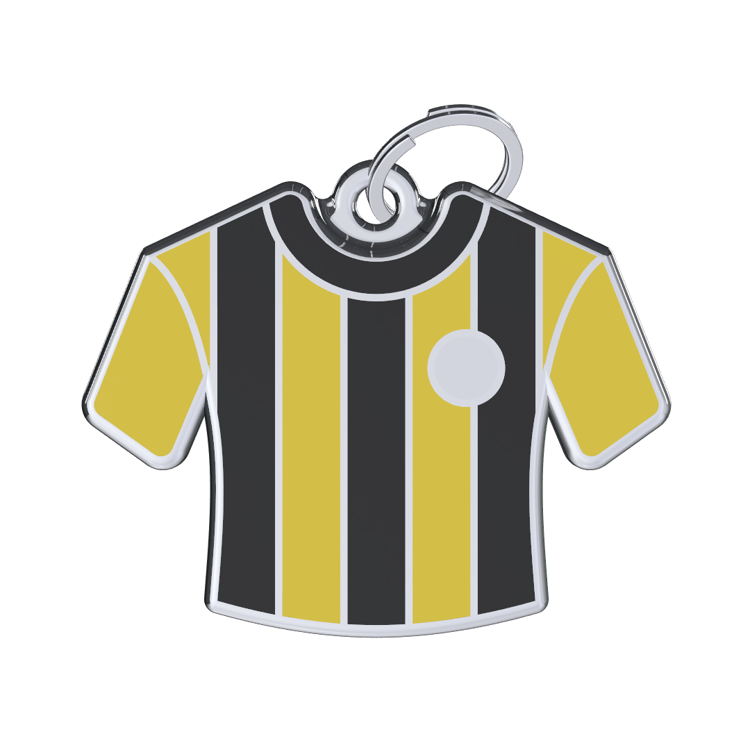 Jersey Vertical Black-Yellow ID Tag