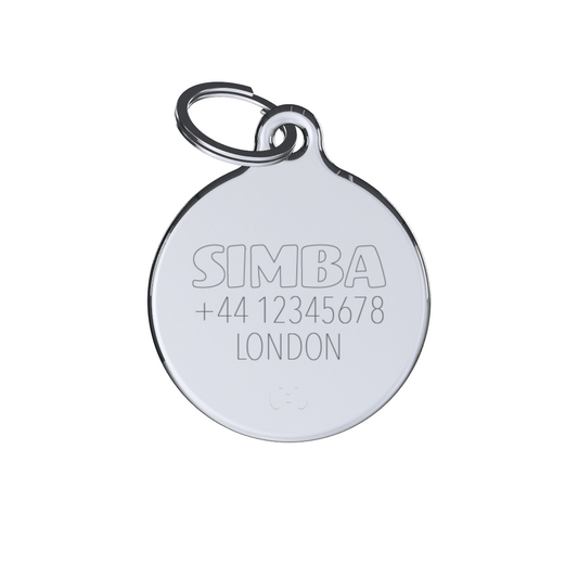 Icon Paw Pink ID Tag