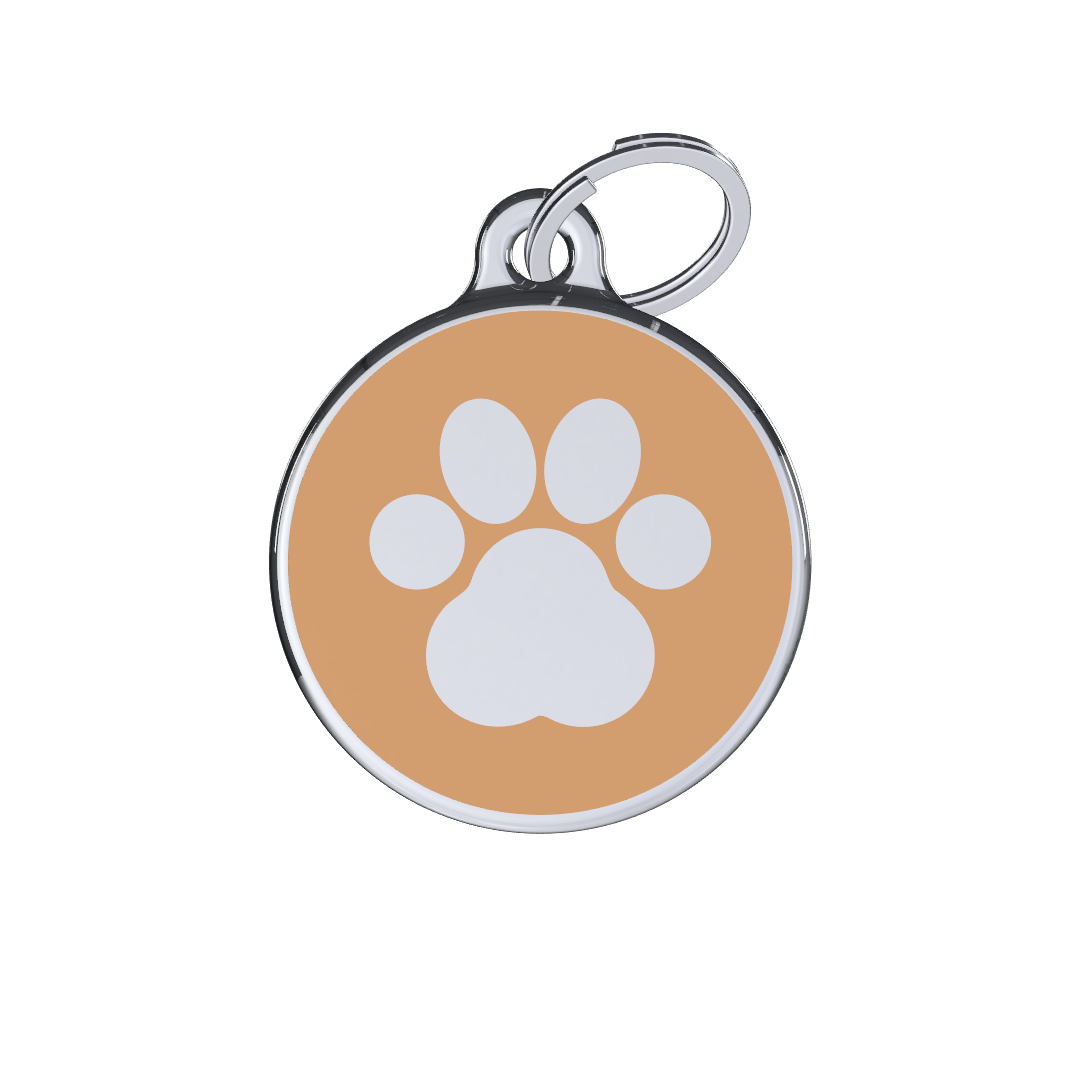 Icon Paw Orange ID Tag