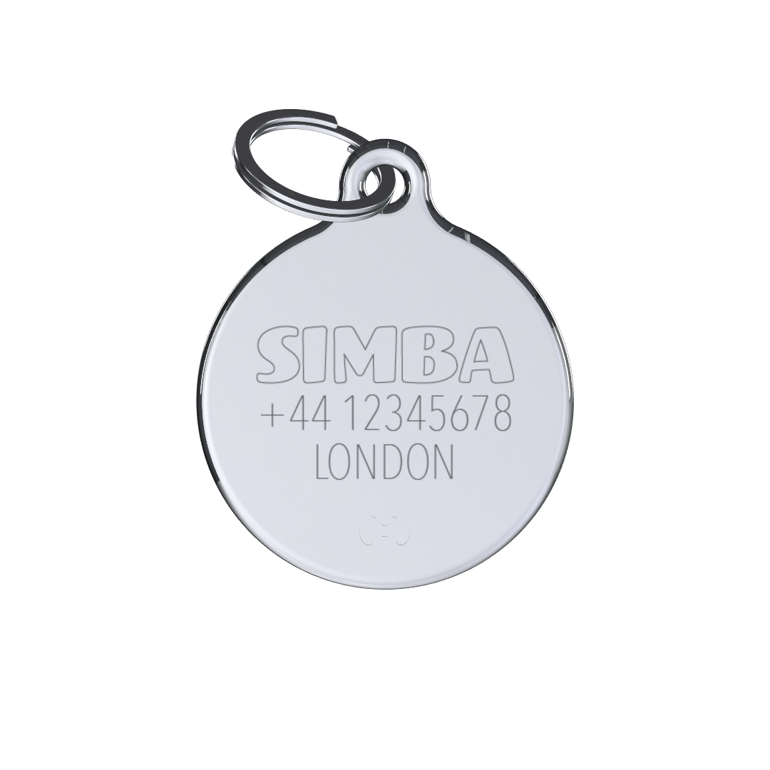 Icon Paw Orange ID Tag