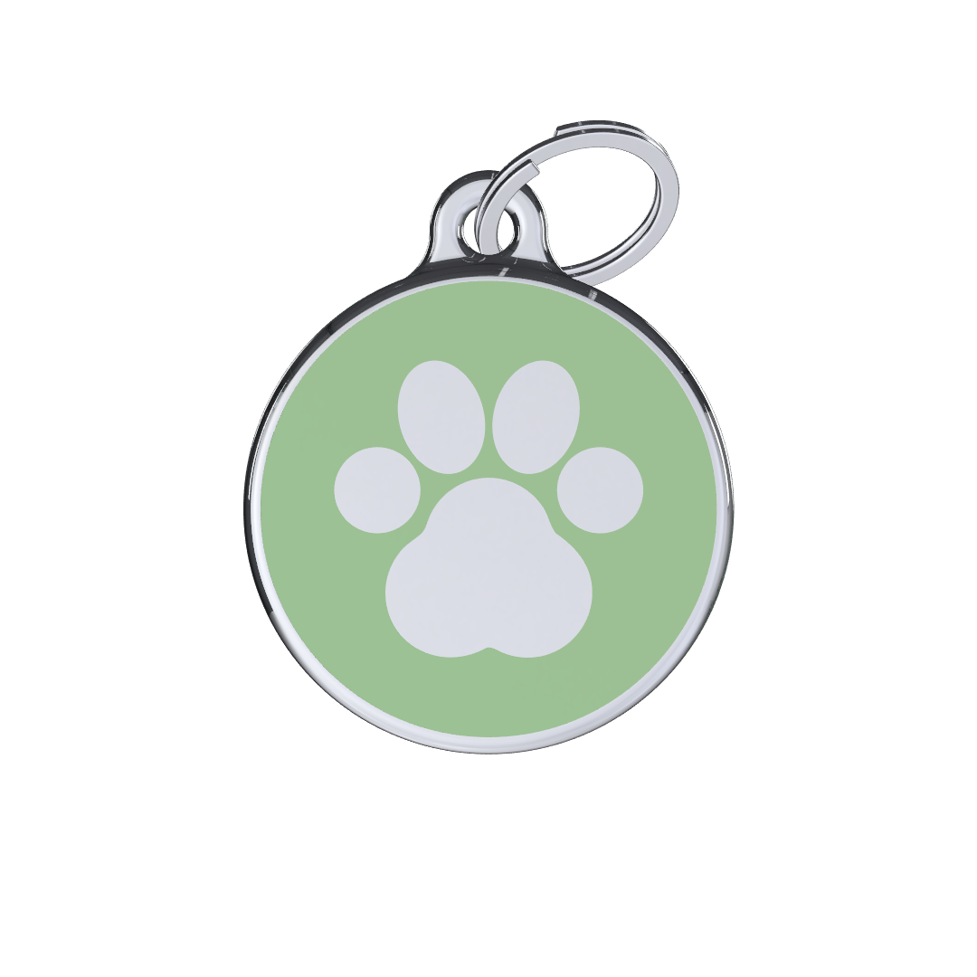 Icon Paw Green ID Tag