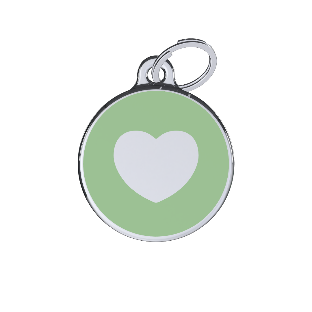 Icon Heart Green ID Tag