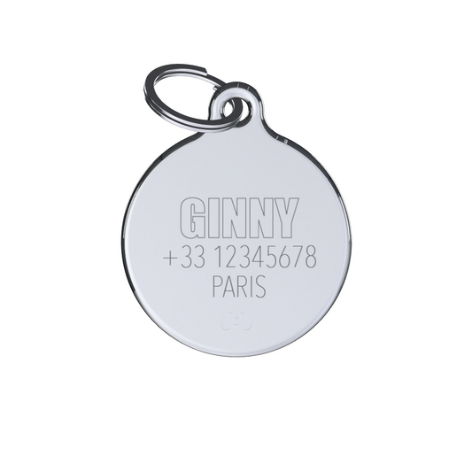 Solid Round Black ID Tag