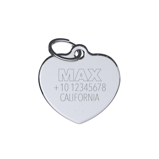 Solid Heart Yellow ID Tag