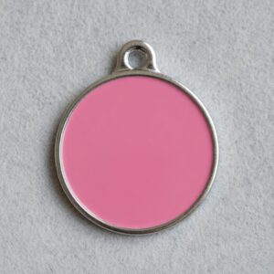 Solid Round Pink ID Tag