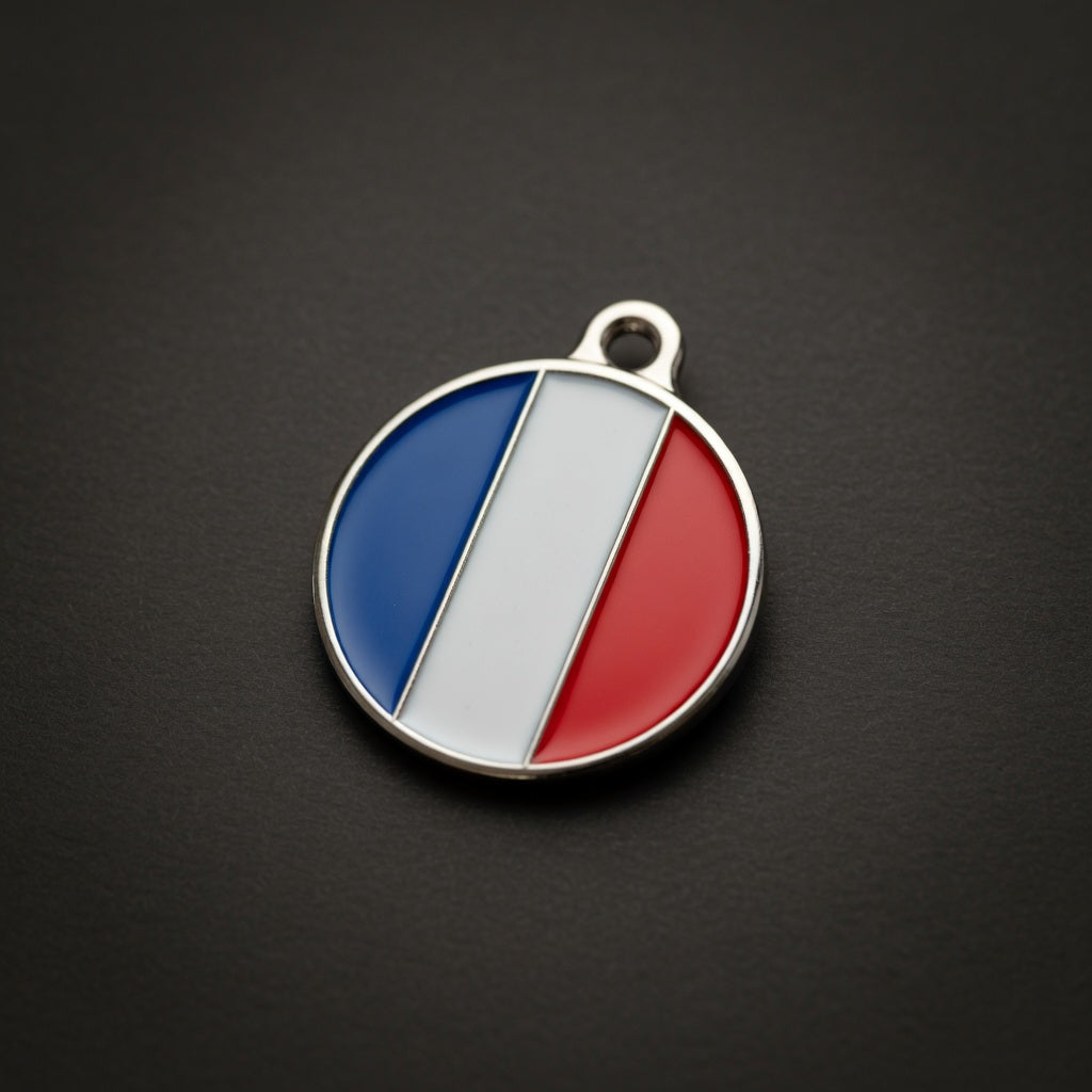 Flag France ID Tag