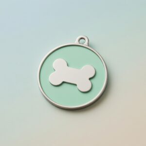 Icon Bone Pistachio ID Tag Medium