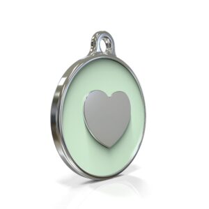 Icon Heart Pistachio ID Tag
