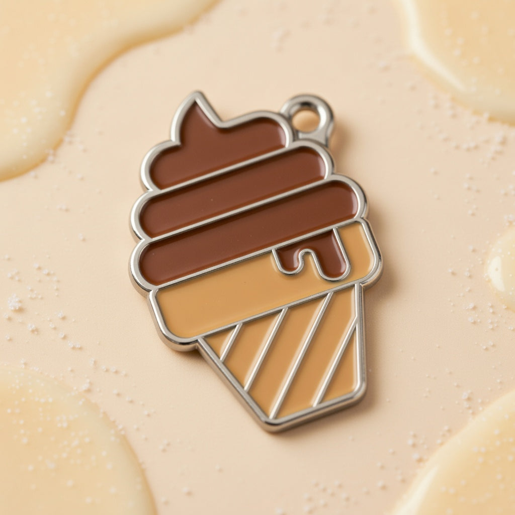Chocolate Ice Cream ID Tag