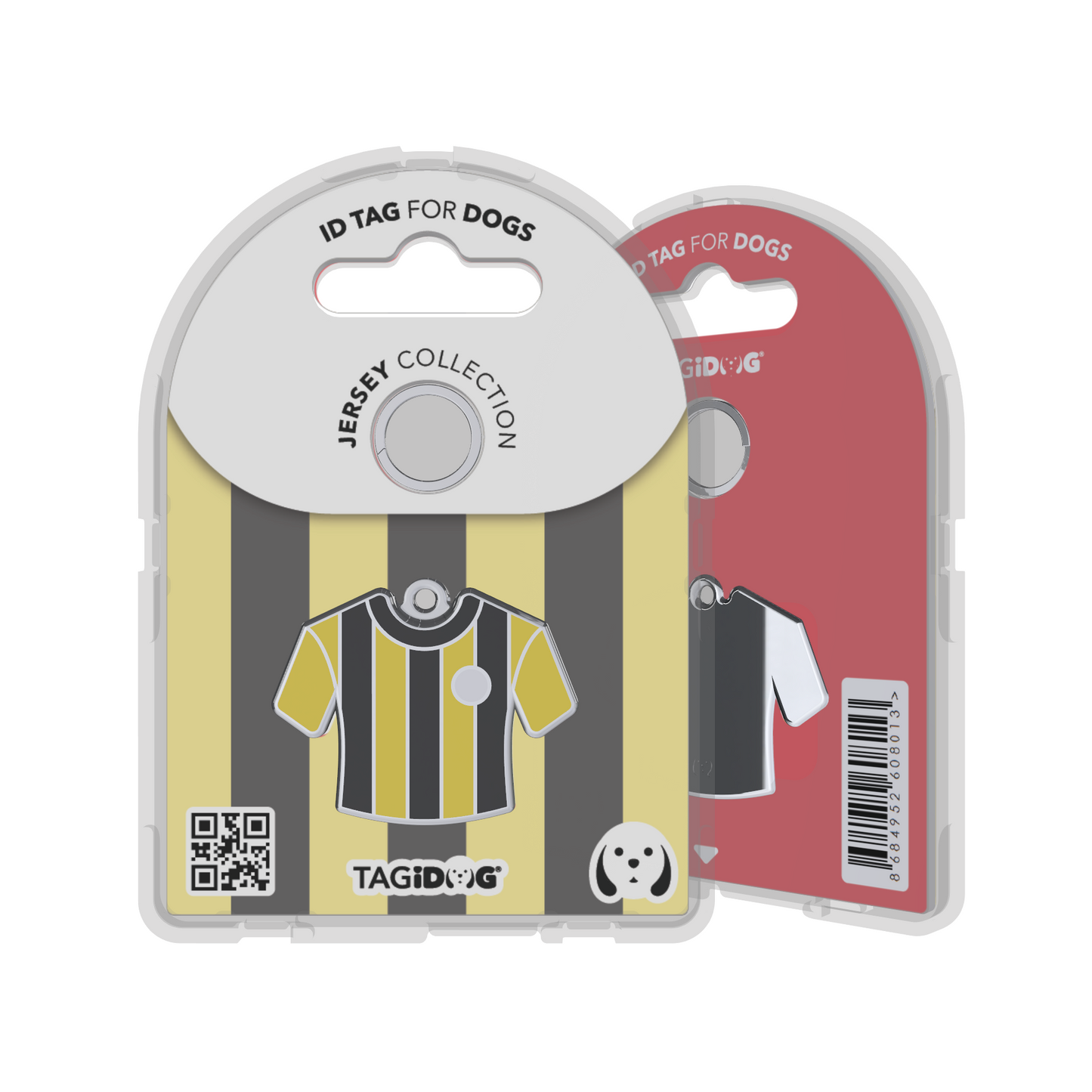 Jersey Vertical Black-Yellow ID Tag