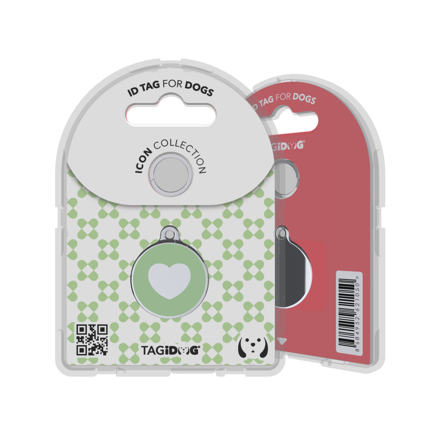 Icon Heart Green ID Tag