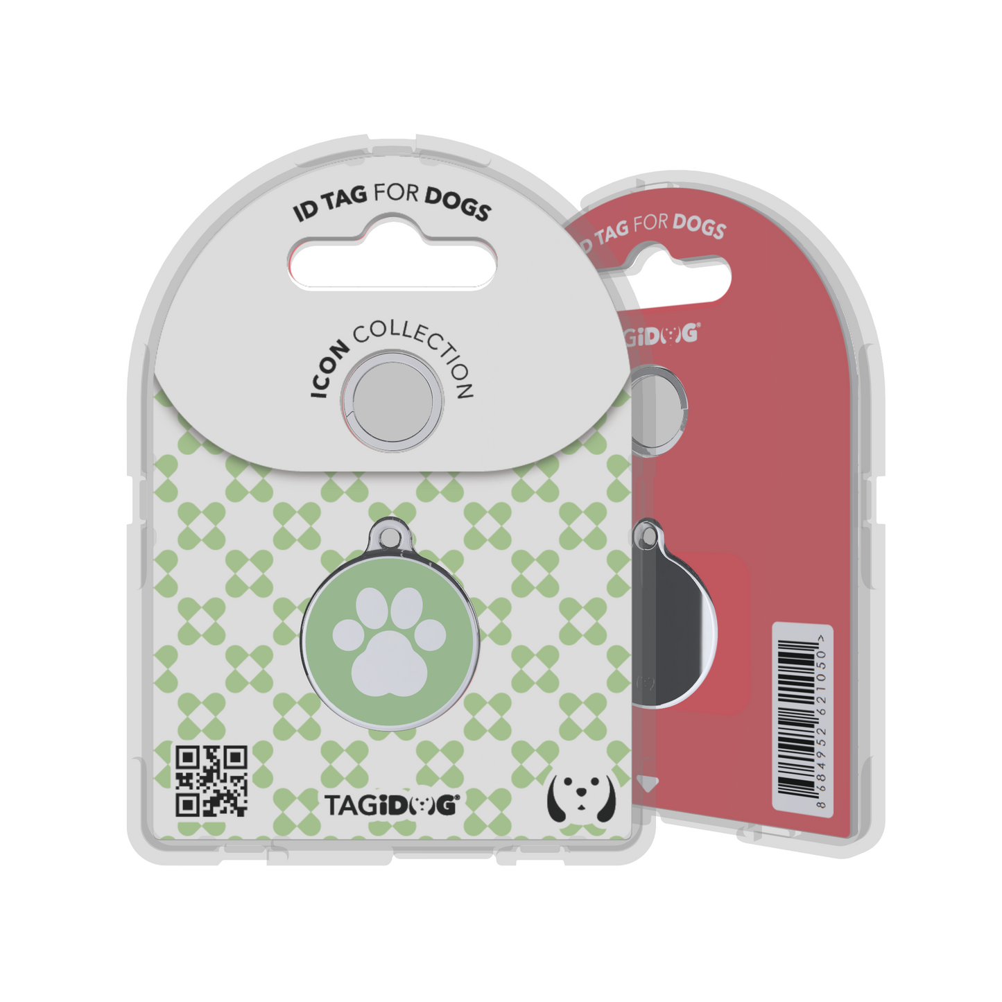 Icon Paw Green ID Tag
