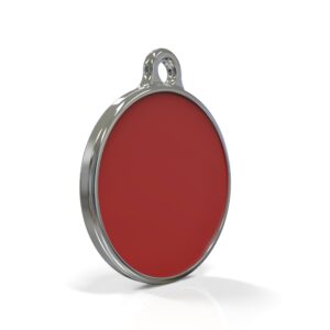 Solid Round Red ID Tag