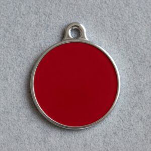 Solid Round Red ID Tag