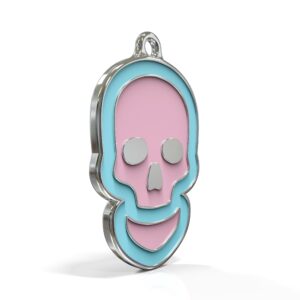 Skull Bubblepop ID Tag