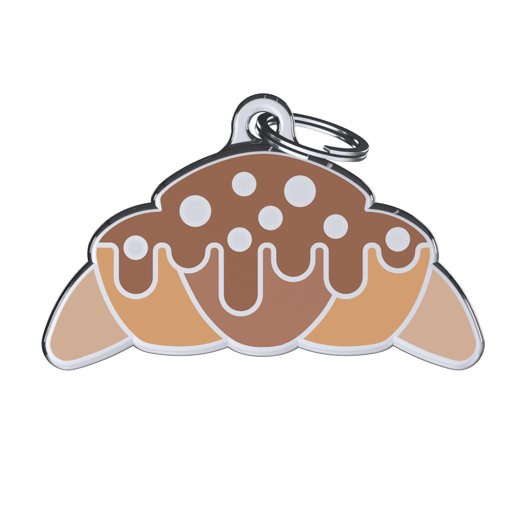 Munchy Croissant Brown ID Tag