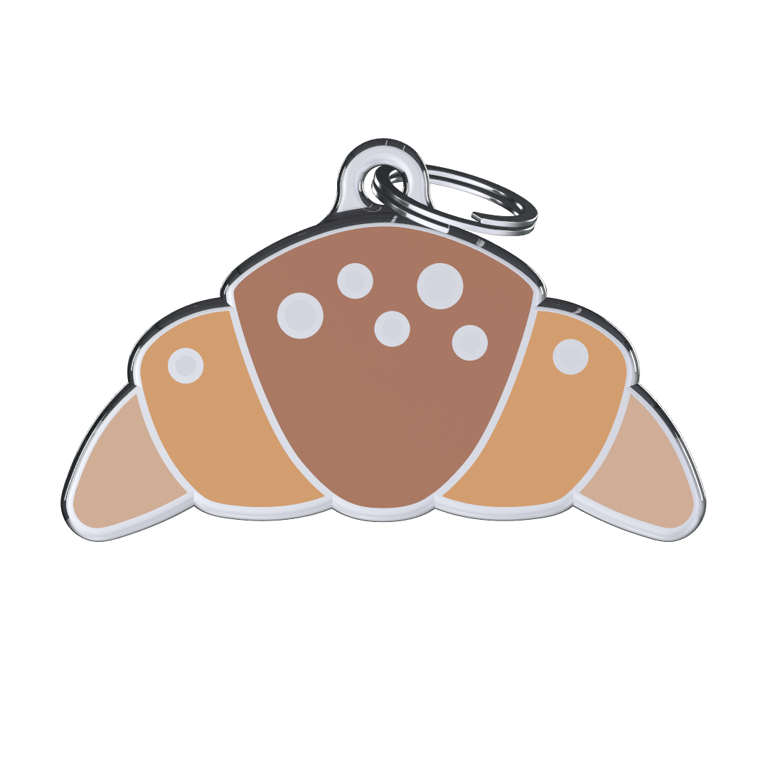 Morning Croissant White ID Tag