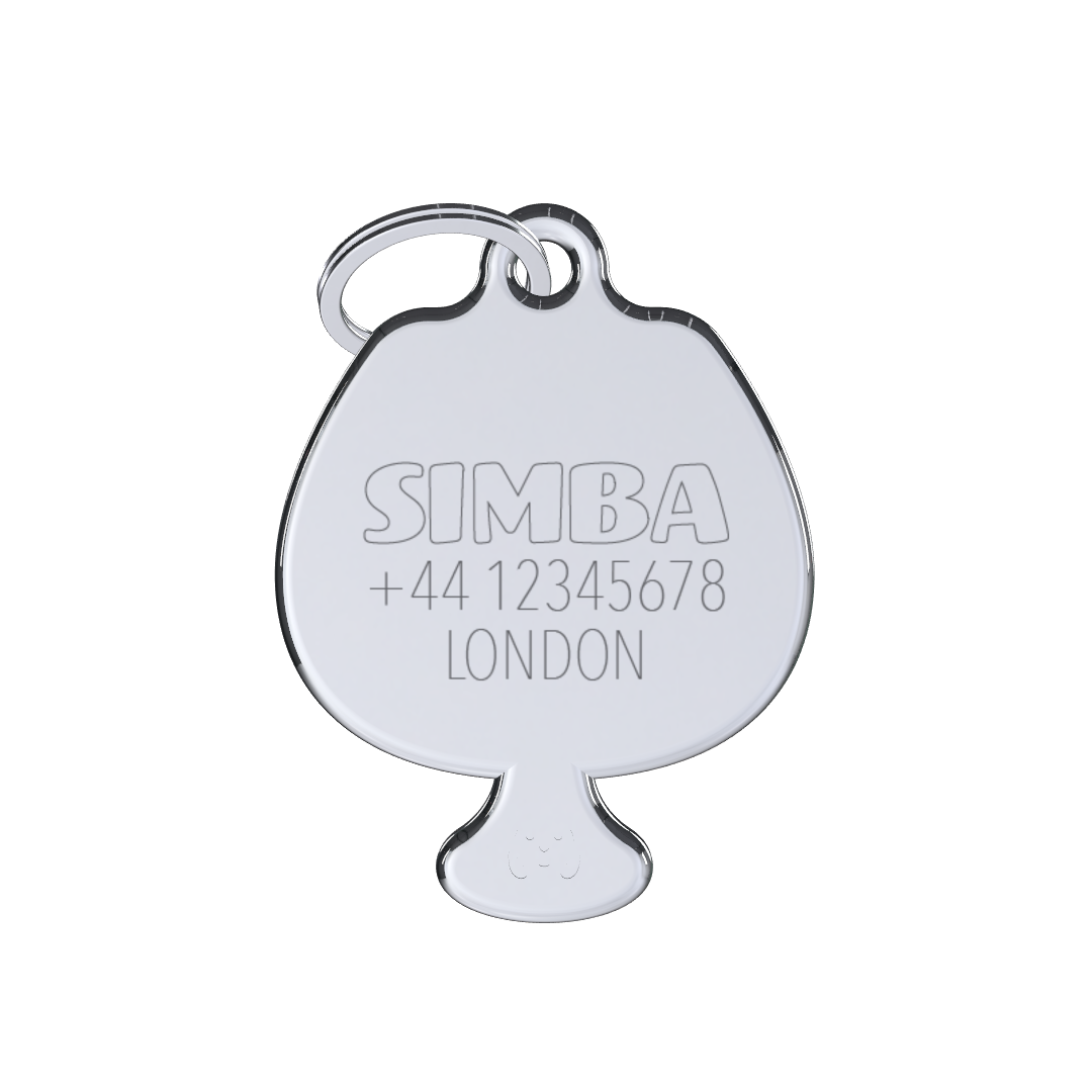 Cheers Wine Pink ID Tag