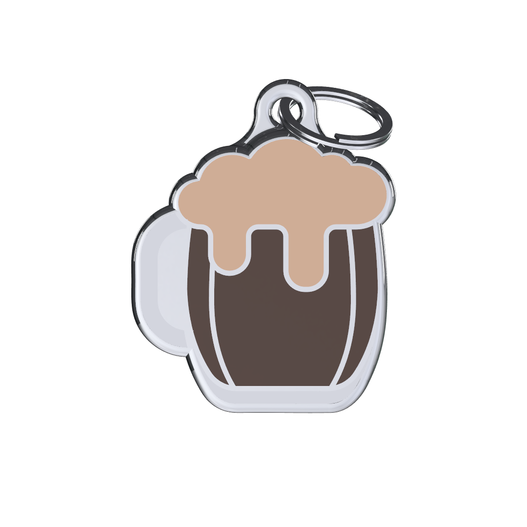 Cheers Beer Caramel ID Tag