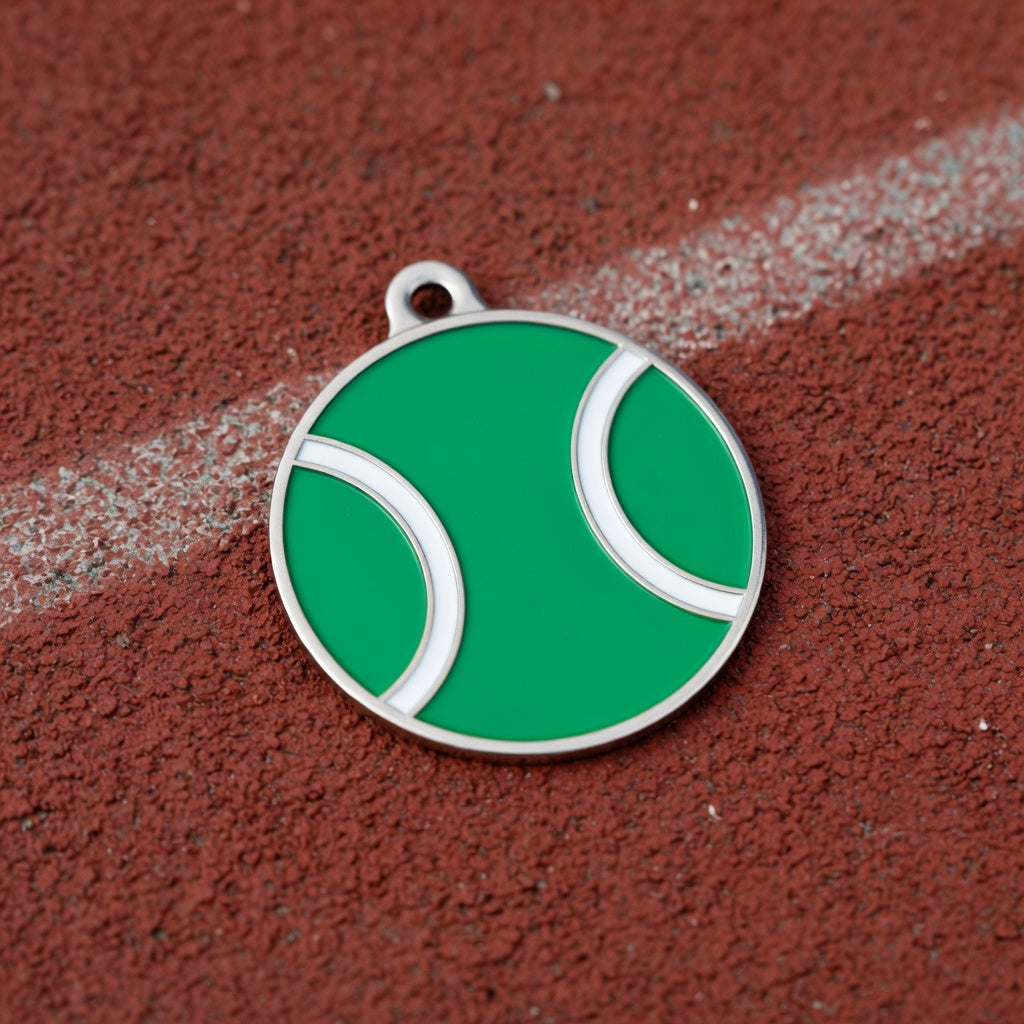 Court Green Tennis ID Tag