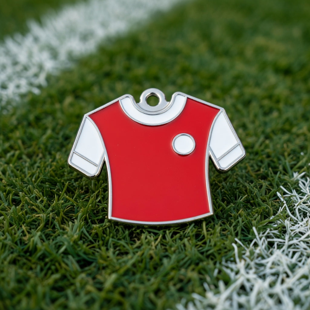 Jersey Solo Red-White ID Tag