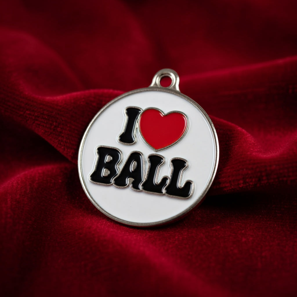 I Love Ball ID tag