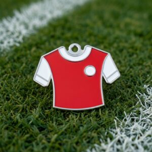Jersey Solo Red-White ID Tag