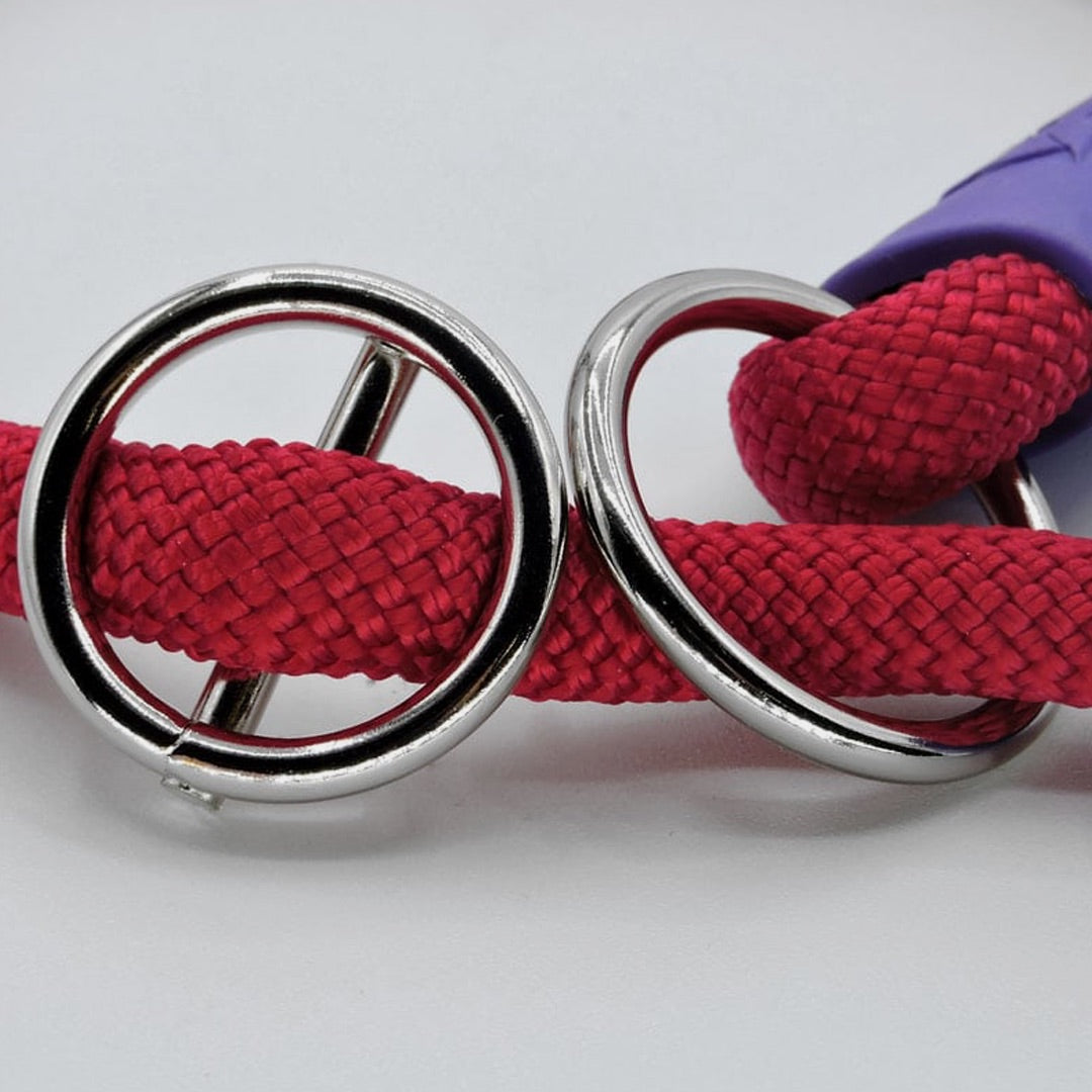 Red Velvet Regular Rope Training Collar