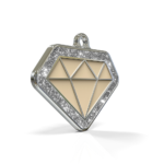Diamond Spark Cream ID Tag