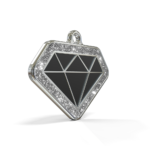 Diamond Spark Black ID Tag