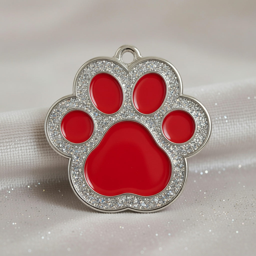 Paw Spark Red ID Tag