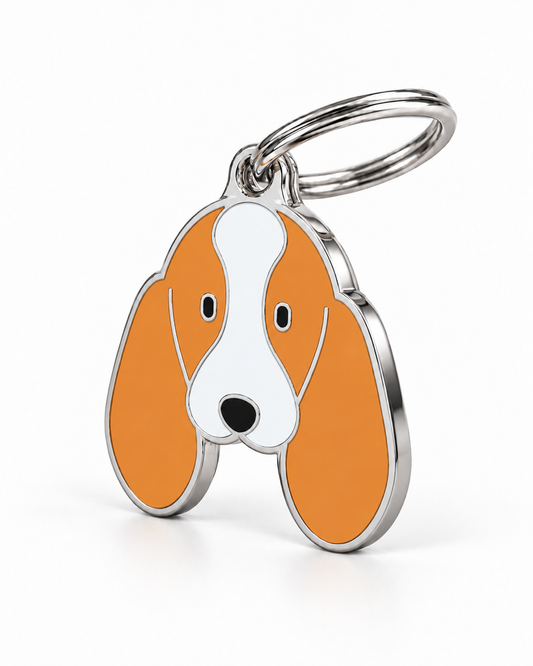 TAGiDOG Basset Hound Dog ID Tag, angled view