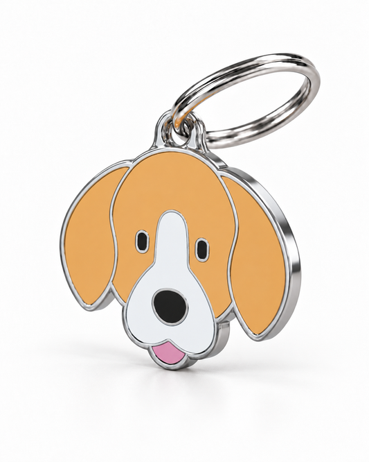 TAGiDOG Beagle Dog ID Tag, angled view