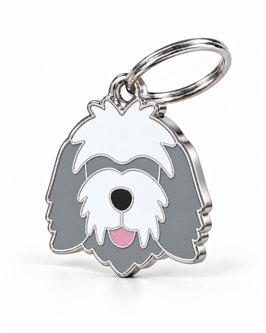 TAGiDOG Bergamasco Dog ID Tag, angled view