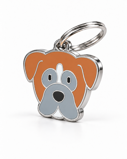 TAGiDOG Boxer Dog ID Tag, angled view