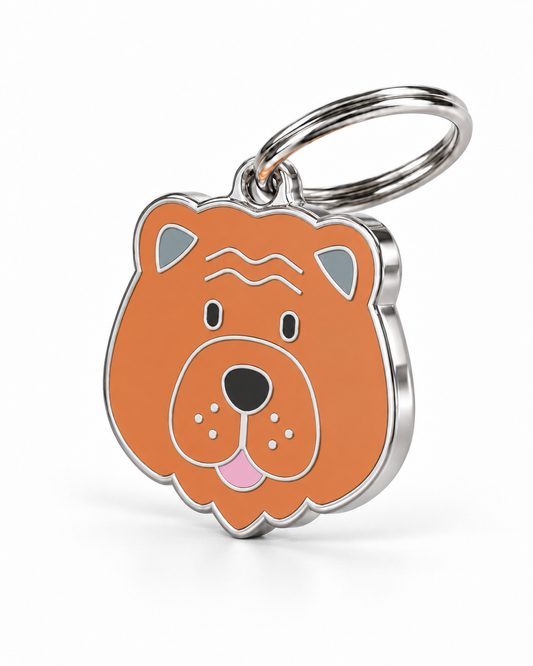 TAGiDOG Chow Chow Dog ID Tag, angled view