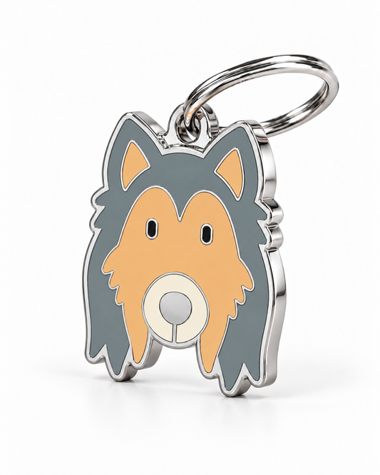 TAGiDOG Collie Dog ID Tag, angled view