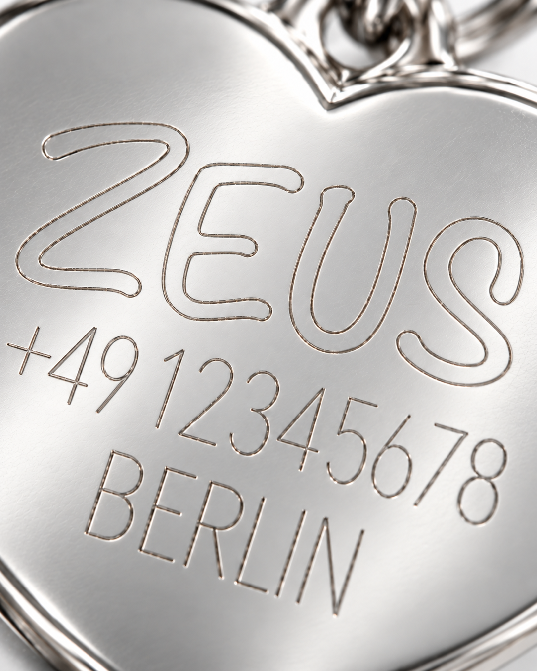 TAGiDOG Vegas Dice ID Tag personalised engraving close-up example