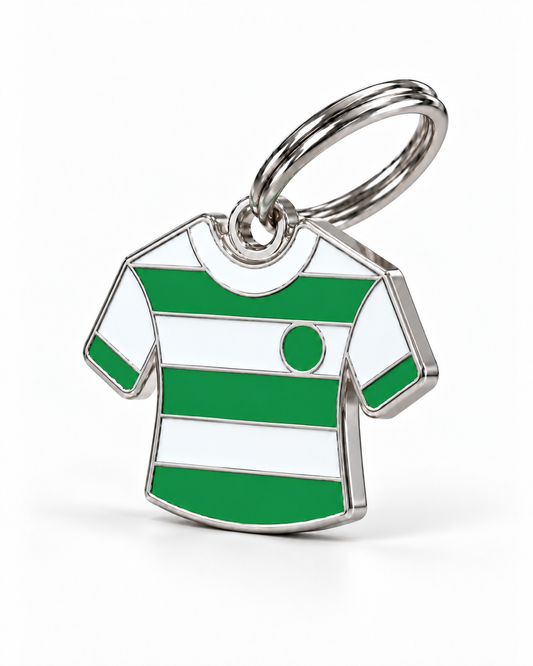 TAGiDOG Glasgow Greens Jersey ID Tag dog ID tag, angled view