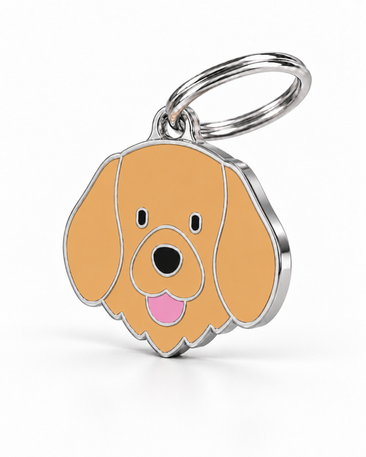 TAGiDOG Golden Retriever Dog ID Tag, angled view