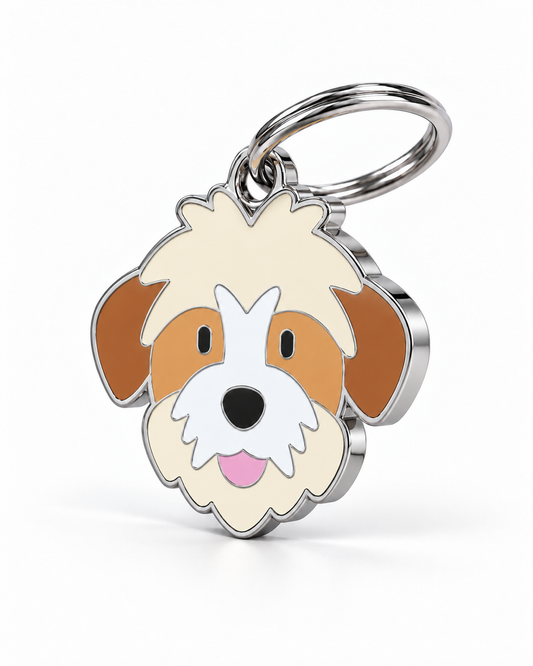 TAGiDOG Havanese Dog ID Tag, angled view