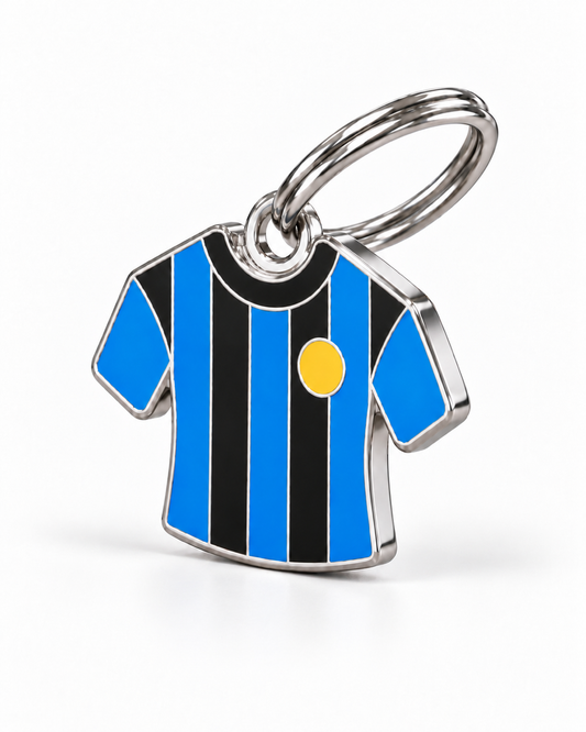 TAGiDOG Nerazzuri Jersey ID Tag dog ID tag, angled view